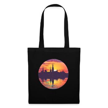 Wiesbaden Skyline - Tote Bag - black - Front