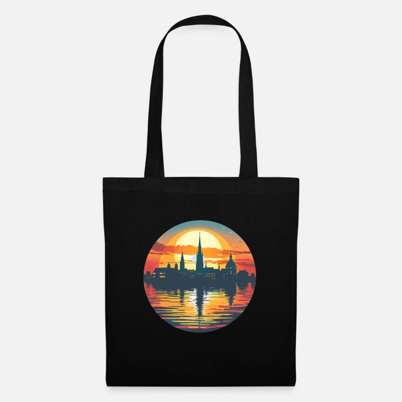 Braunschweig Skyline - Stoffbeutel - Schwarz