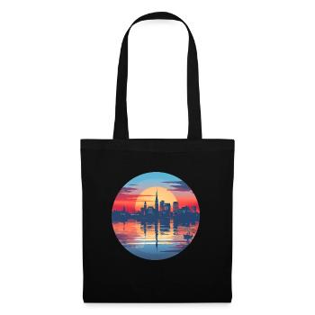 Ligne d’horizon de Bremerhaven - Sac en tissu - noir - Devant