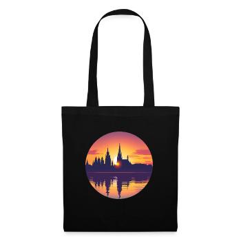 Erlangen Skyline - Stoffbeutel - Schwarz - Vorne