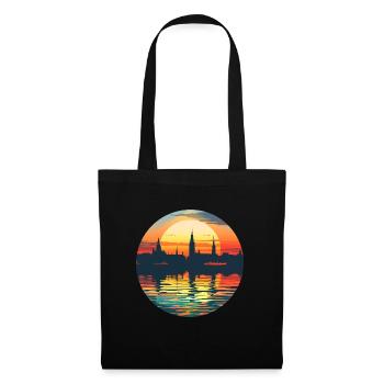 Ligne d’horizon de Göttingen - Sac en tissu - noir - Devant
