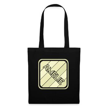Amélie comme prénom de fille - Sac en tissu - noir - Devant