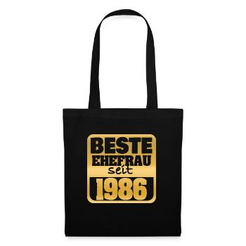 Marié en 1986 - Sac en tissu - noir - Devant