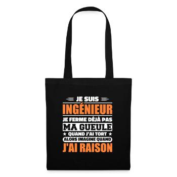 Engineer Humor Gift Student Engineer - Tote Bag - black - Front