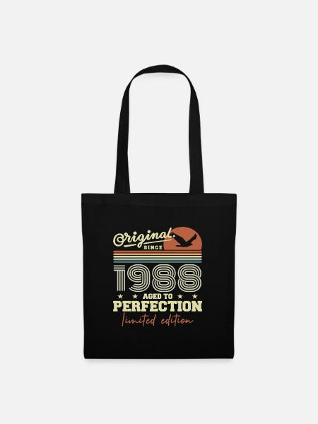 Original 1988 Retro 1988 Geburtstagsgeschenk - Stoffbeutel - Schwarz