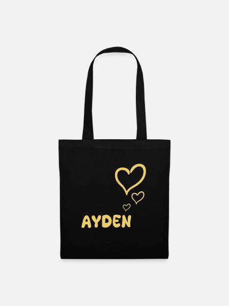 Vorname Ayden - Stoffbeutel - Schwarz