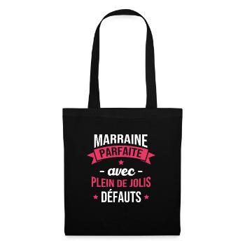 Marraine parfaite avec plein de jolis défauts - Sac en tissu - noir - Devant