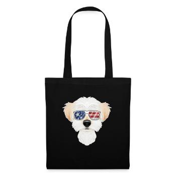 Maltese USA Sunglasses I American Flag Maltese - Tote Bag - black - Front