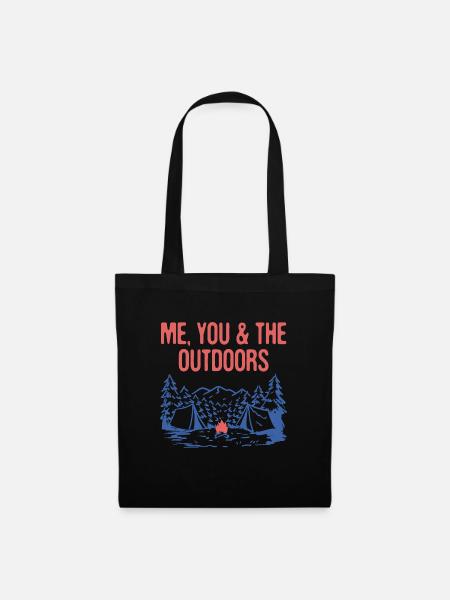 Me You & the Outdoors Camping Couples Camper - Stoffbeutel - Schwarz
