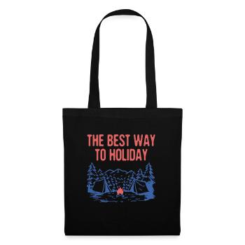 The Best Way to Holiday Camping Hiking Camper - Tote Bag - black - Front
