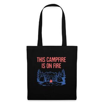 This Campfire Is on Fire Camping Dad Jokes Camper - Tote Bag - black - Front