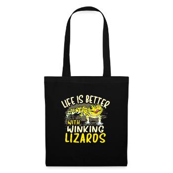 Leopard Gecko Lizard Reptiles Herpetologist - Tote Bag - black - Front