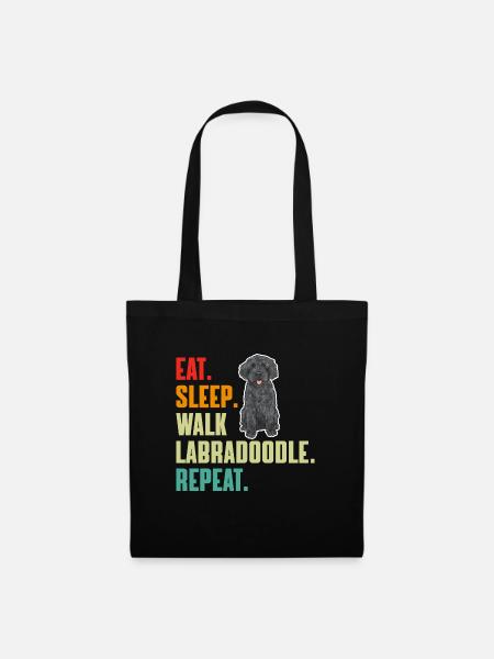 Labradoodle Hund - Stoffbeutel - Schwarz