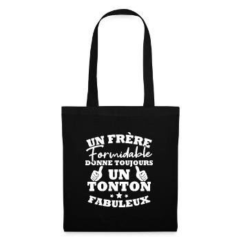 Frère formidable donne toujours un tonton fabuleux - Sac en tissu - noir - Devant