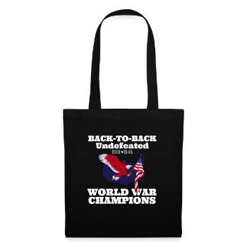 Deux fois champion invaincu de la Seconde Guerre mondiale 4. - Sac en tissu - noir - Devant