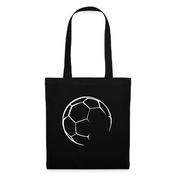 Fußball Silhouette - Stoffbeutel - Schwarz - Vorne