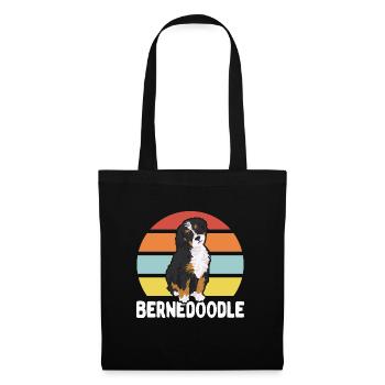 Bernedoodle Dog - Tote Bag - black - Front