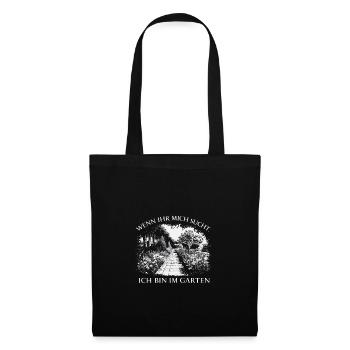Si tu me cherches, je suis dans le jardin - Sac en tissu - noir - Devant