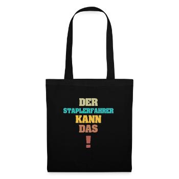 Funny Forklift Driver - Tote Bag - black - Front