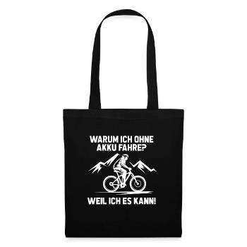 Vélo VTT Vélo de route E-Bike Cycliste - Sac en tissu - noir - Devant