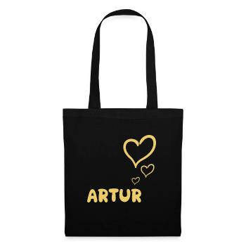 Geschenk für Artur - Stoffbeutel - Schwarz - Vorne