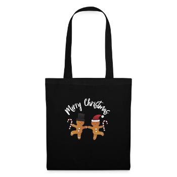 Weihnachten Kinder Weihnachtsgeschenke Backen - Stoffbeutel - Schwarz - Vorne