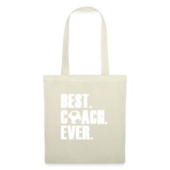FUßBALL TRAINER T-SHIRT - Stoffbeutel - Natur - Vorne
