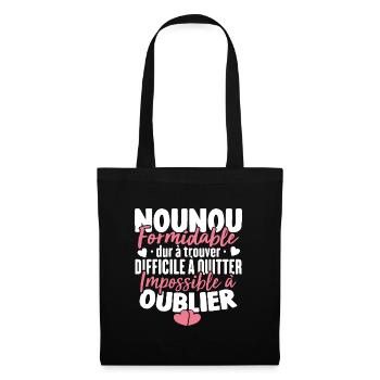Nounou Formidable Super Idée Cadeau Pour Nounou - Sac en tissu - noir - Devant
