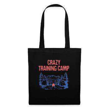 Crazy Training Camp Funny Camping Humor Camper - Tote Bag - black - Front
