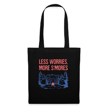 Less Worries More S'mores Camping Foodie Camper - Tote Bag - black - Front