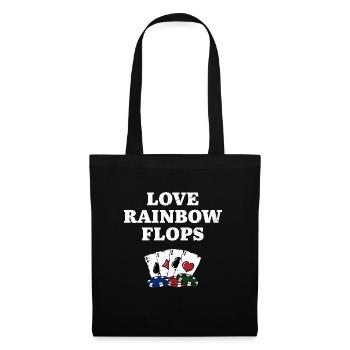 Love Rainbow Flops Casino Poker Jeu Poker - Sac en tissu - noir - Devant