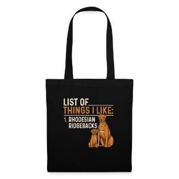 Rhodesian Ridgeback Dog - Tote Bag - black - Front