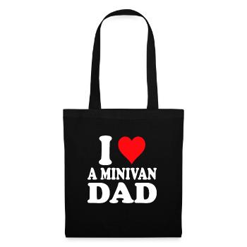 Le style de vie de Minivan Dad Papa conduit Minivan Daddy - Sac en tissu - noir - Devant