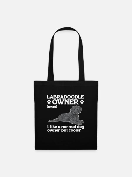 Labradoodle Hund - Stoffbeutel - Schwarz