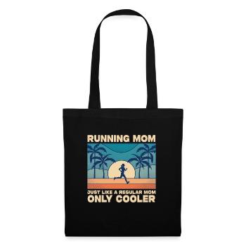 Courir maman comme une glacière de maman ordinaire seulement - Sac en tissu - noir - Devant
