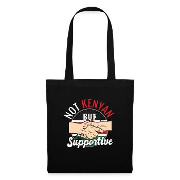 Pas kenyan mais un voyageur de pays solidaire Kenya - Sac en tissu - noir - Devant