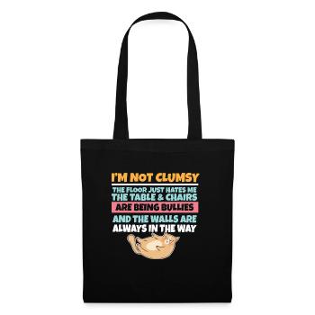 I'm Not Clumsy The Floor Hates Me Foolish Cat - Tote Bag - black - Front