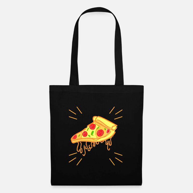Pizza - Stoffbeutel - Schwarz