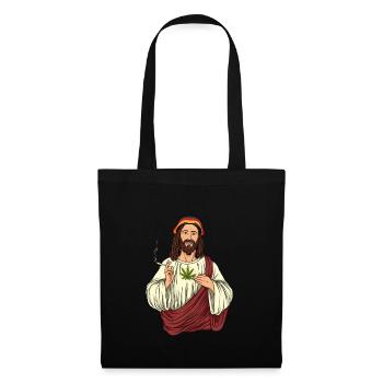Weed Smoking Jesus Christ - Cannabis Stoner THC - Tote Bag - black - Front