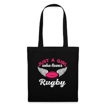 Just A Girl Who Loves Rugby - Sac en tissu - noir - Devant