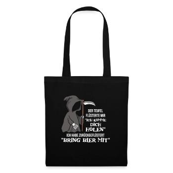 Devil Whispered I'm Coming To Get You Beer - Tote Bag - black - Front