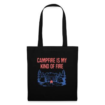 Campfire is My Kind of Fire Camping Hiking Camper - Tote Bag - black - Front
