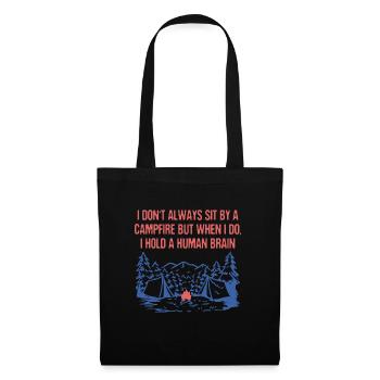Je ne m’assois pas toujours près d’un feu de camp Camping Faune - Sac en tissu - noir - Devant