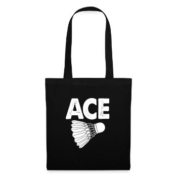Badminton Ace Birdie Funny Badminton - Tote Bag - black - Front