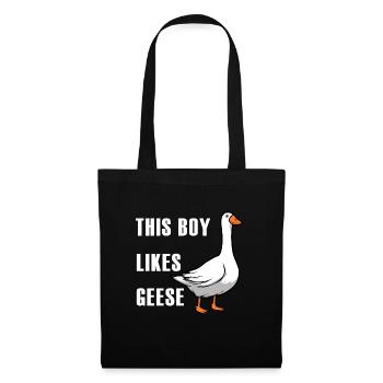 Animal mignon, oie, nature, faune - Sac en tissu - noir - Devant