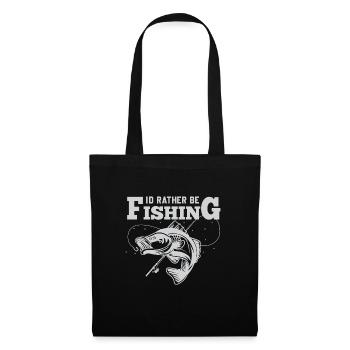 Lustiger Angler Fischer Spruch Angeln - Stoffbeutel - Schwarz - Vorne