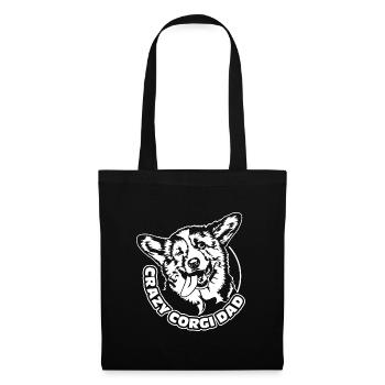 CRAZY CORGI DAD funny Welsh Corgi Wilsigns - Tote Bag - black - Front