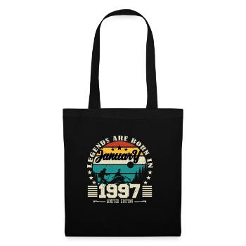 Janvier 1997. Cadeau d'anniversaire janvier 1997. - Sac en tissu - noir - Devant