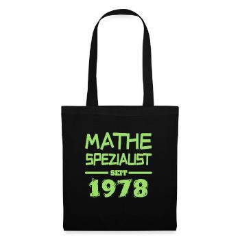 Mathespezialist 1978 - Stoffbeutel - Schwarz - Vorne