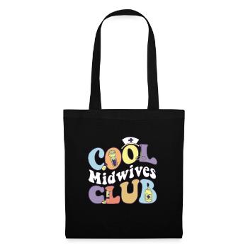 Cool Midwives Club Doula Squad Sage-femme - Sac en tissu - noir - Devant